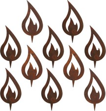 10 Stück Flamme Edelrost Rost