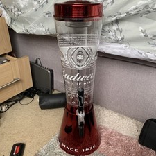 Budweiser Bier Tube Getränkespender 128 Unzen Bar Tischplatte Breweriana