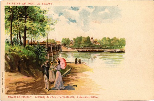 Bezons seine au pont - ak,