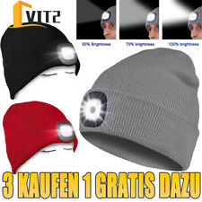 LED Beleuchtete Mütze Wiederaufladbare USB Laufmütze mit Licht Winter Stirnlampe