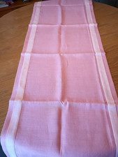 NEU  Set 3 Stück Tisch Läufer Kommode Alt Rosa + 12 Stoff Servietten Ess Zimmer