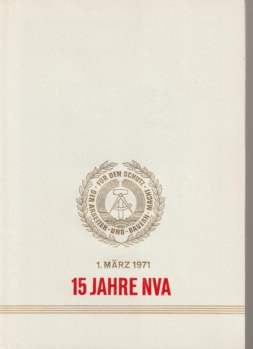 Ddr gedenkblatt jahre nva - 15,
