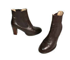 STRENESSE BLUE STIEFELETTEN HEELS CHELSEA BOOTS WOMAN SHOES DUNKELBRAUN 39 #21-3