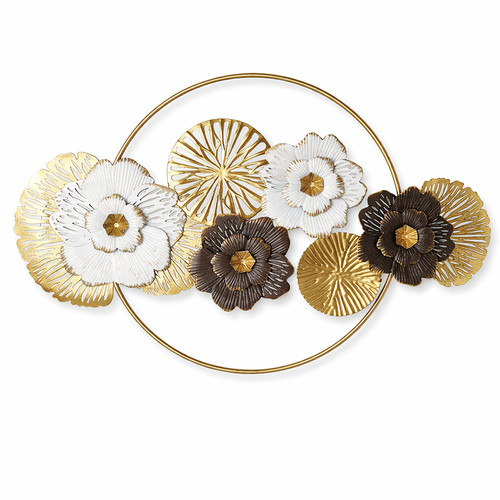 Florale wanddekoration metall - florale,