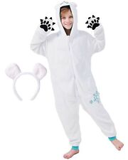 Eisbär Kostüm für Kinder, Jungen, Mädchen, Karneval Polarbär Nordpol Südpol Bär