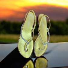 Strass T-Strap Thong Sandals