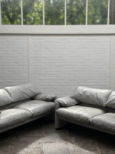 Cassina maralunga grey leather - cassina,
