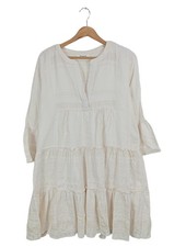 FLOWERS FOR FRIENDS Sommerkleid Damen Kleid Gr. DE 38 creme Casual-Look