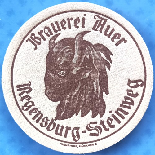 Alter bierdeckel brauerei auer - alter,