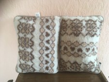 2er Set Kopfkissen, Schlafkissen, Dekokissen, Schurwolle im Flor, ca. 32 x 43 cm