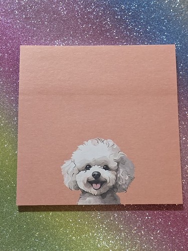 Bichon pudel haftnotiz - bichon/pudel,