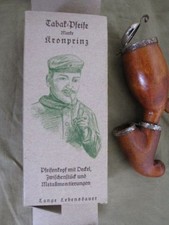 WWI WK1 Soldatenpfeife Original Pfeife um 1912 Zedernholz Tabak Kronprinz Pipe