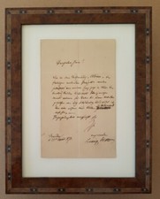 LUDWIG RICHTER Original  Brief eigenhändig geschrieben handsigniert Dresden 1875
