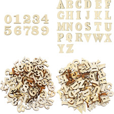 408 Holzbuchstaben und Zahlen A-Z 0-9 zum Basteln und Lernen