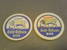 Bierdeckel  ,  Ulmer Gold - Ochsen Bier