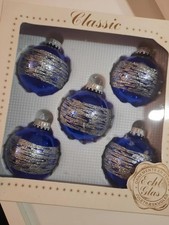 5 Classic Christbaumkugeln * Echt Glas * Rosenheim * Weihnachten