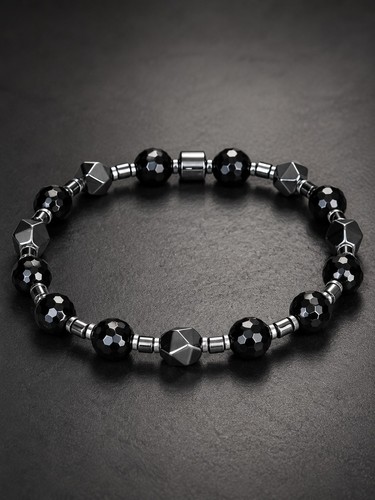 Onyx hämatit herren - onyx/hämatit, armband