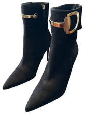 Gucci Rooney Damen Stiefeletten EU 41 IT 40 Wildleder schwarz Neu