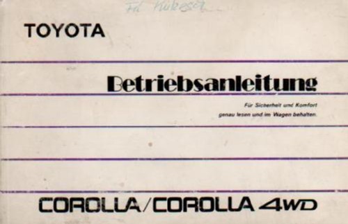 Toyota corolla 4wd - 6,