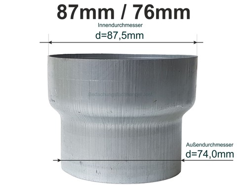 Zink reduzierstück 87 76mm - zink, d=