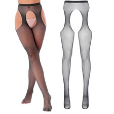 DE Damen durchsichtige Leggings hochelastisch transparent ultradünn Skinny Hose