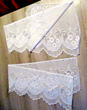 Bogenscheibengardine     2er Set    Scheibengardine