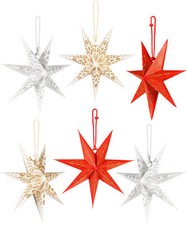 6er Set Weihnachtsterne 20 cm