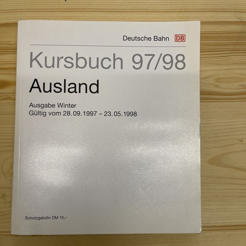 Deutsche bahn kursbuch - kursbuch, ausland