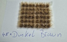 48 x  Grasbüschel Dunkelbraun