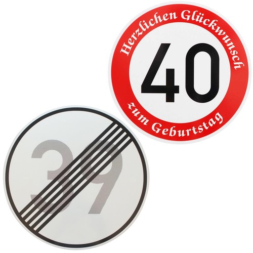 Original verkehrszeichen - 2x,