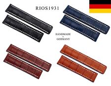 20mm & 22mm German RIOS1931 for Breitling Faltschließe Rindsleder Uhrenarmband