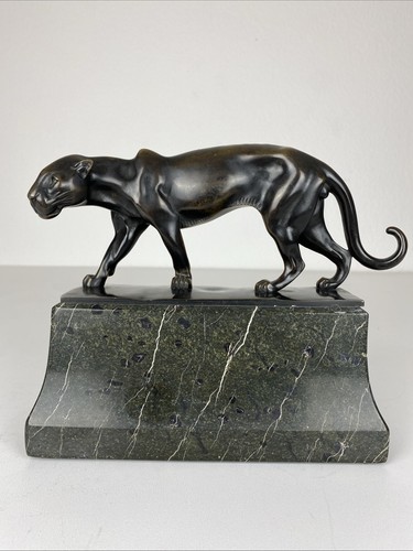 Art deco bronze panther - panther, figur
