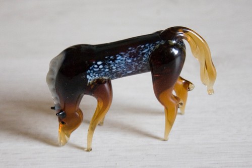 Glasfigur pferd neuwertig - glasfigur,