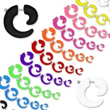 Ein Fake Dehner Dehnschnecke Spirale schwarz rot pink grün weiß blau Edelstahl 