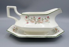 Vintage Johnson Brothers Eternal Beau Sauciere und Ständer/Untertasse - sehr guter Zustand