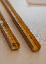 3x4 mm U-Profil Messing Winkel profil gefräst