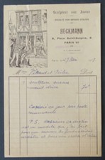 Rechnung PARIS 1937 Bildhauer