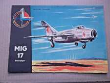 Bastelbogen DDR  Ausschneidebogen  Flugzeug  NVA  MIG  17   -  unbenutzt  -