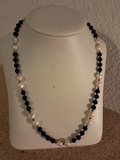 Halskette Onyx, SWZ, 52 cm