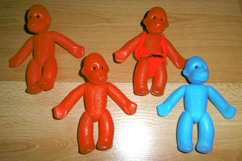 Ddr spielzeug affe plaste - 4x,