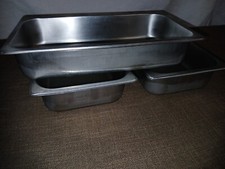 3 Stück GN Einsätze 1/3 60 mm Gastronormeinsätze für Bain Marie