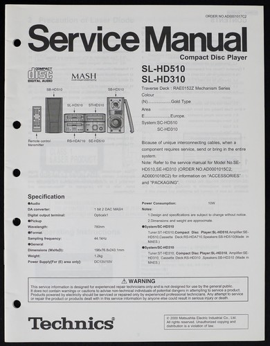 Original technics hd510 - technics, /