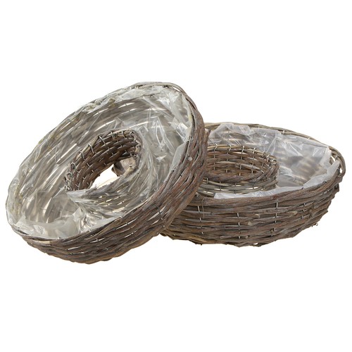Pflanzringe rattan natur grau - rattan,