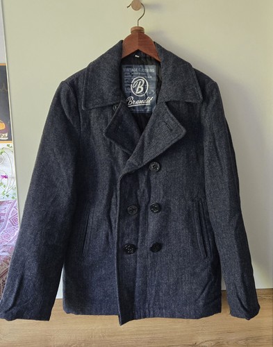 Herren winterjacke wolle blau - herren-winterjacke,