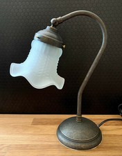 Tischlampe Nachttischlampe Jugendstil Messing brüniert Leuchte Schreibtischlampe