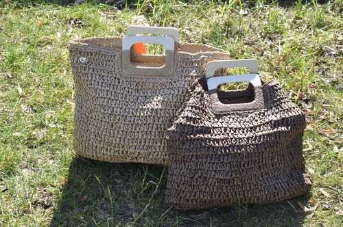 Strandtasche aus stroh - strandtasche,