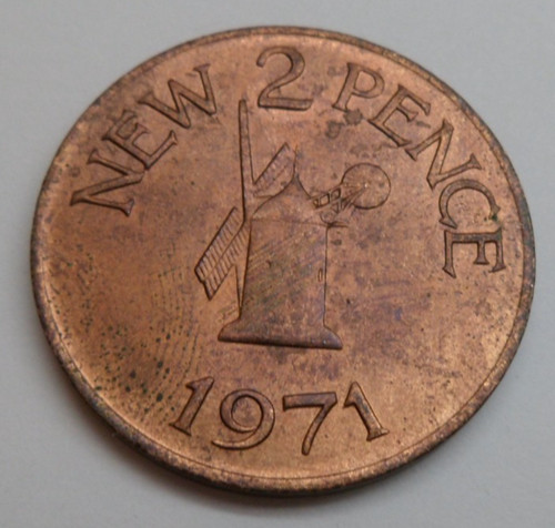 Guernsey new pence 1971 - new, pence,