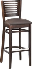Emma Barhocker mit Polster braun Restauranthocker Kneipenhocker Thekenstuhl