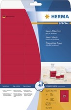 Etiketten A4 neon-rot