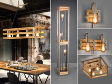 Ausgefallene Rustikale Leuchten aus Holzbalken hängend für über EsstischLAMPEN